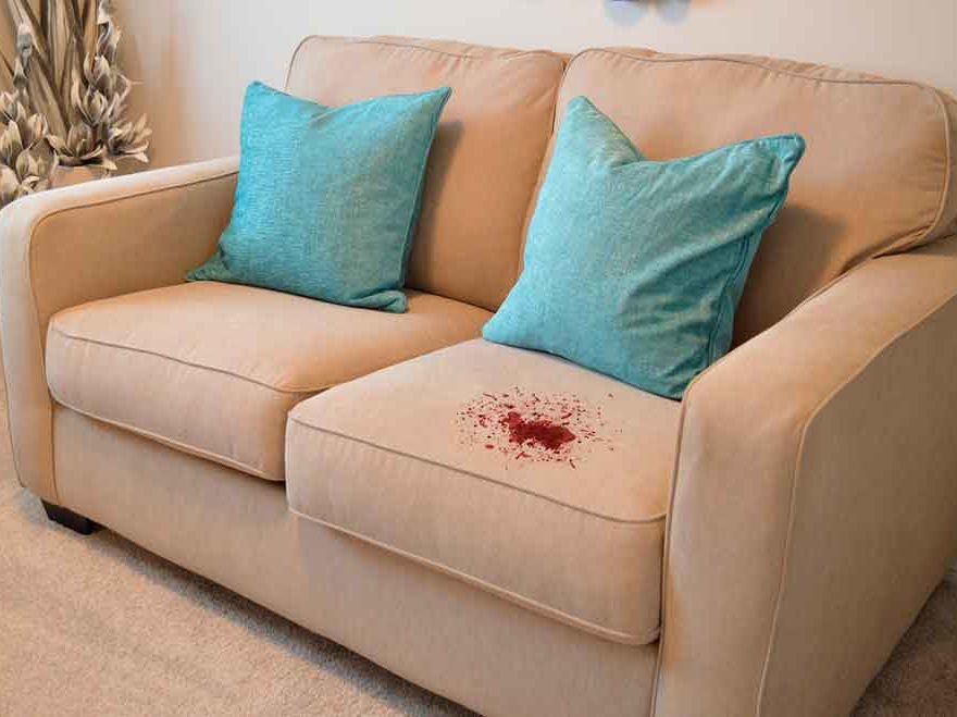 HOW TO CLEAN BLOOD STAINS FROM UPHOLSTERY